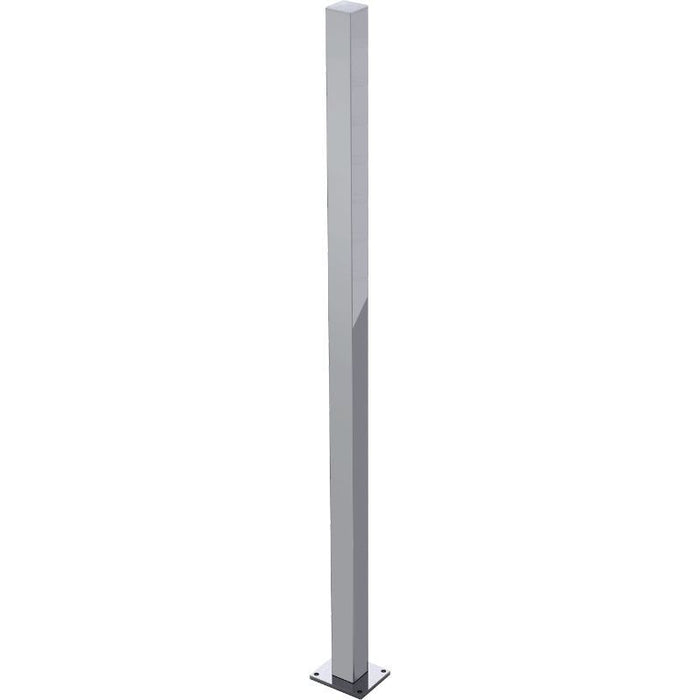 Polish / 1300mm - Base Plated - SQ50 post top cap - SQ50 domical cover
