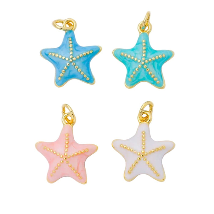 Starfish Enamel Charms