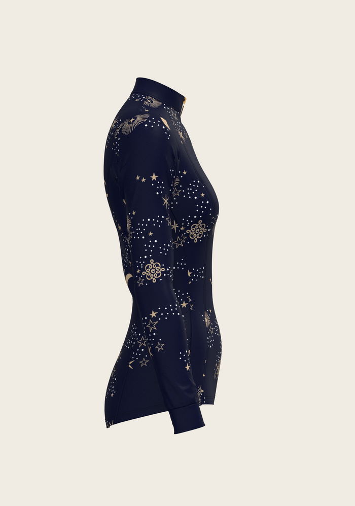 Stars on Navy Quarter Zip Sun Shirt
