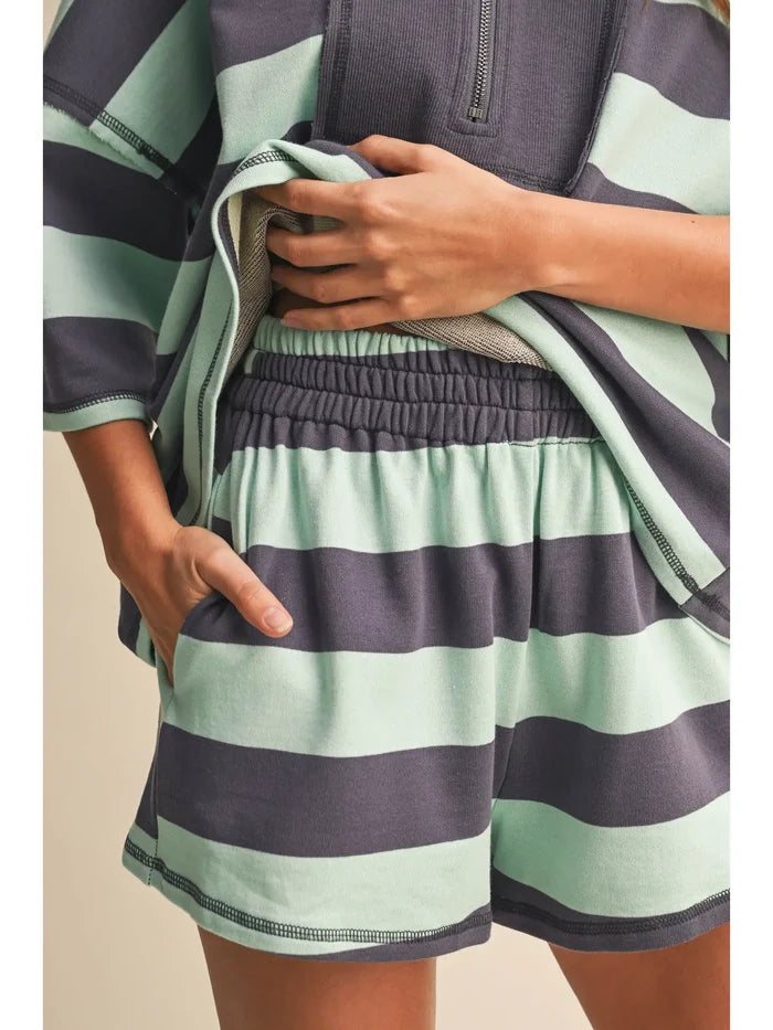 Striped Pull On Shorts