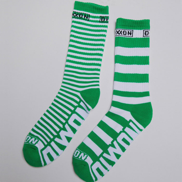 Striper Premium Crew Socks - Green & White