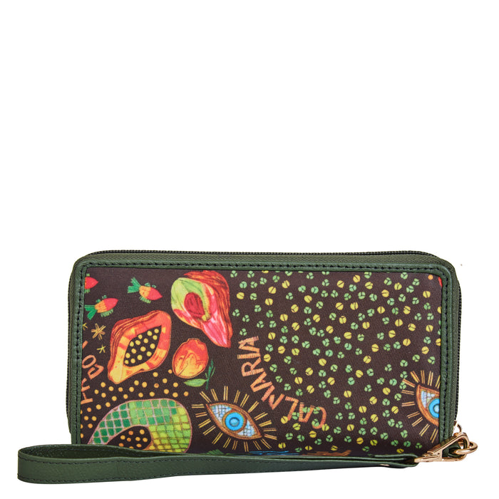 Women's coastal wristlet wallet for travel and daily use