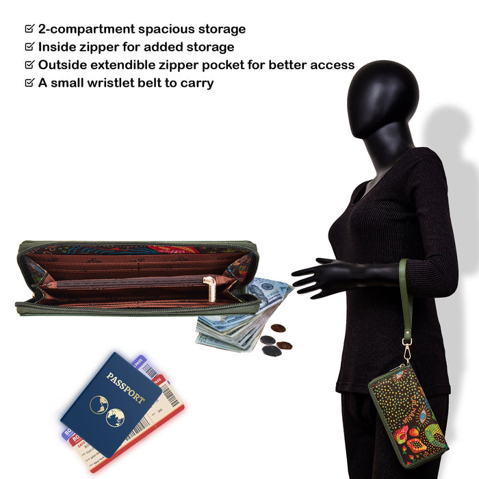 Women's coastal wristlet wallet for travel and daily use-feature image
