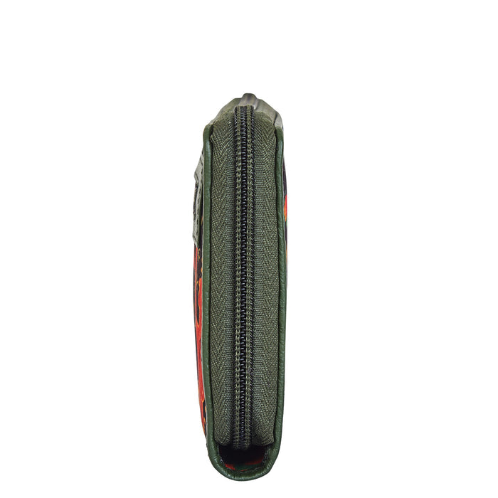 Women's coastal wristlet wallet for travel and daily use-side view