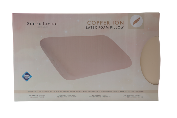 Suisse Living Copper Ion Latex Foam Pillow
