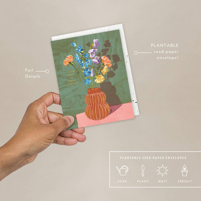 Sweet Days Vase Love + Friendship Card | Seedlings