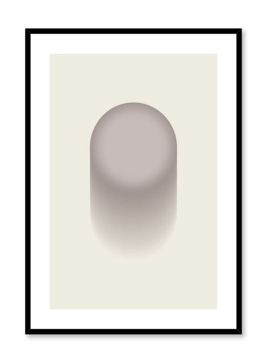 Minimalist design poster by Opposite Wall with Switch abstract graphic design of beige switch oval