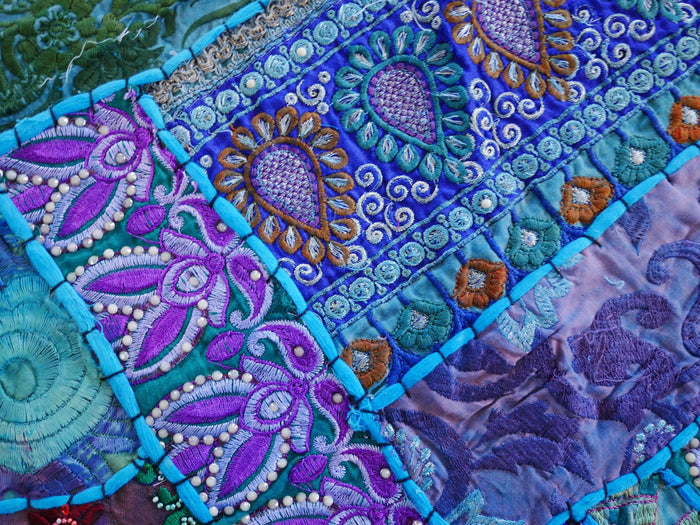 Table runner - wall tapestry boho style Indian wall hanging  colorful table runner