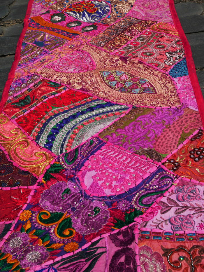 Table runner - wall tapestry boho style Indian wall hanging colorful table runner