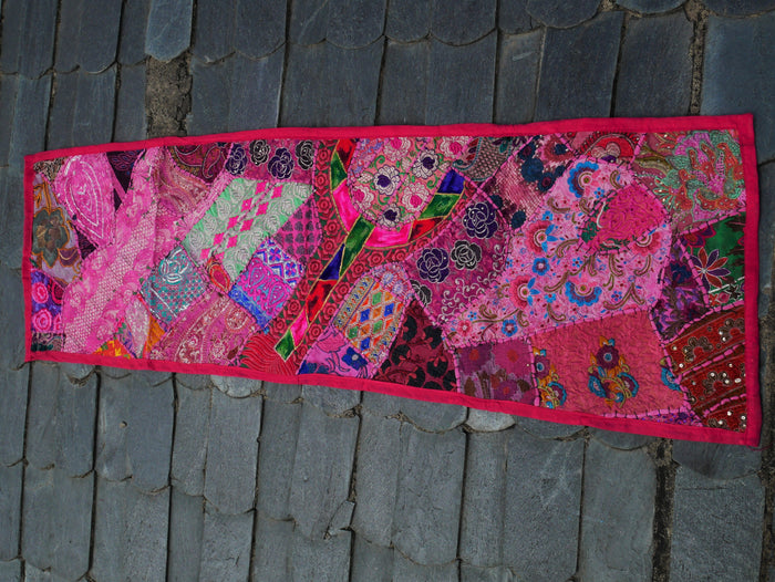 Table runner - wall tapestry boho style Indian wall hanging colorful table runner