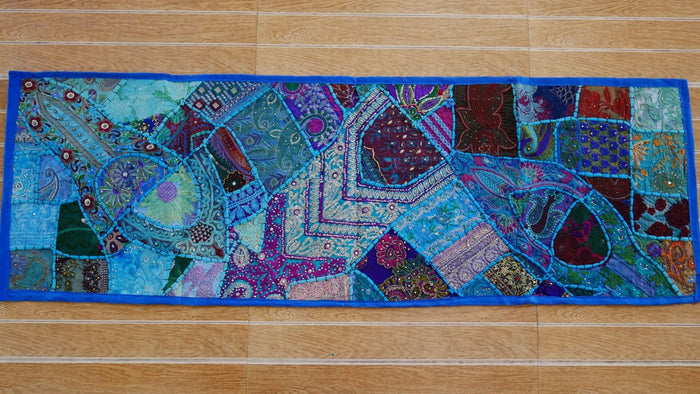 Table runner - wall tapestry boho style Indian wall hanging  colorful table runner