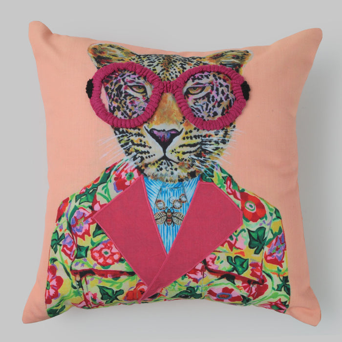 Telas De Mercato Art Multi Embroidered Cushion Cover