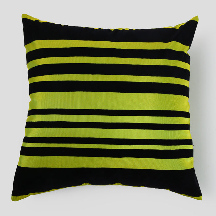 Telas De Mercato Karakul Green Embroidered Cushion Cover