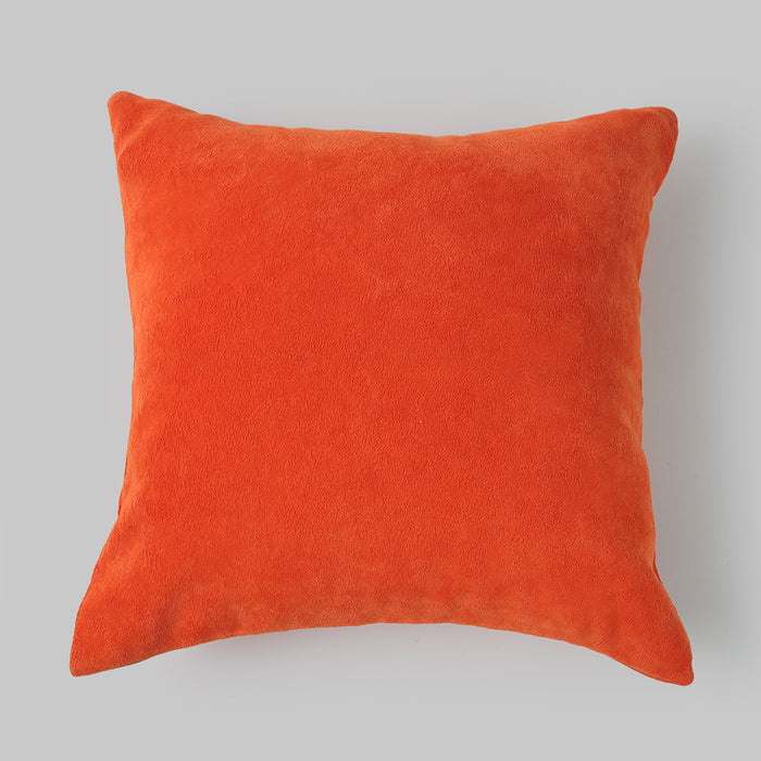 Telas De Mercato Magiorre Orange Plain Cushion Cover