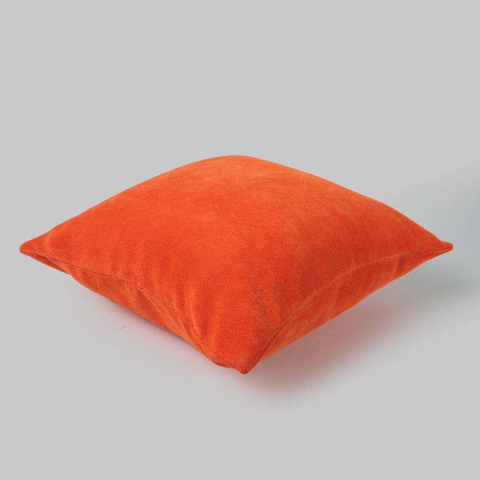 Telas De Mercato Magiorre Orange Plain Cushion Cover