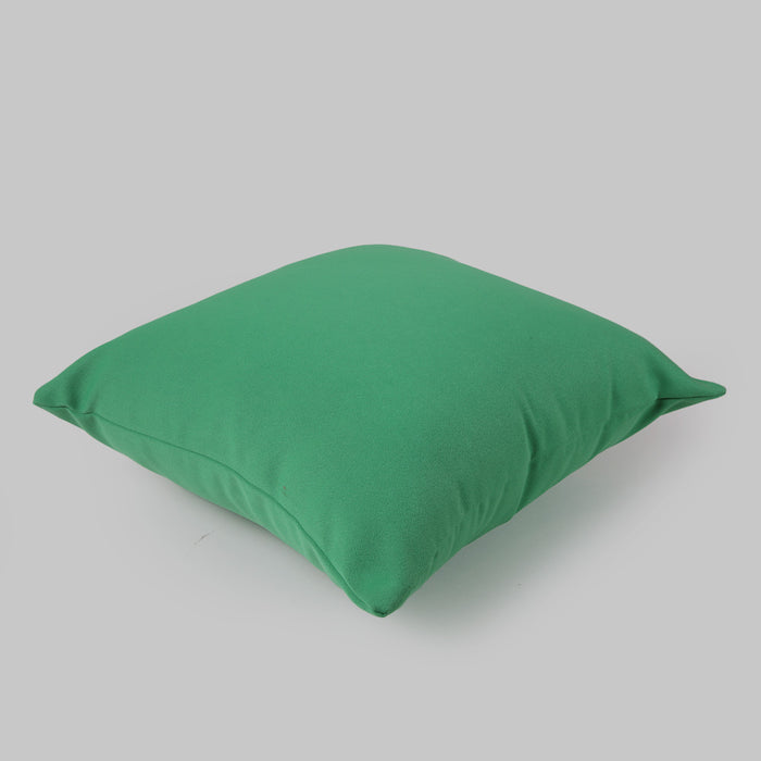 Telas De Mercato Santiago Green Plain Cushion Cover