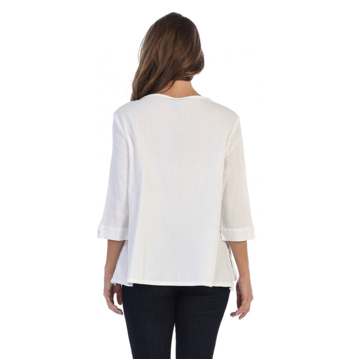 Textured Cotton Asymmetrical Tunic - CG102