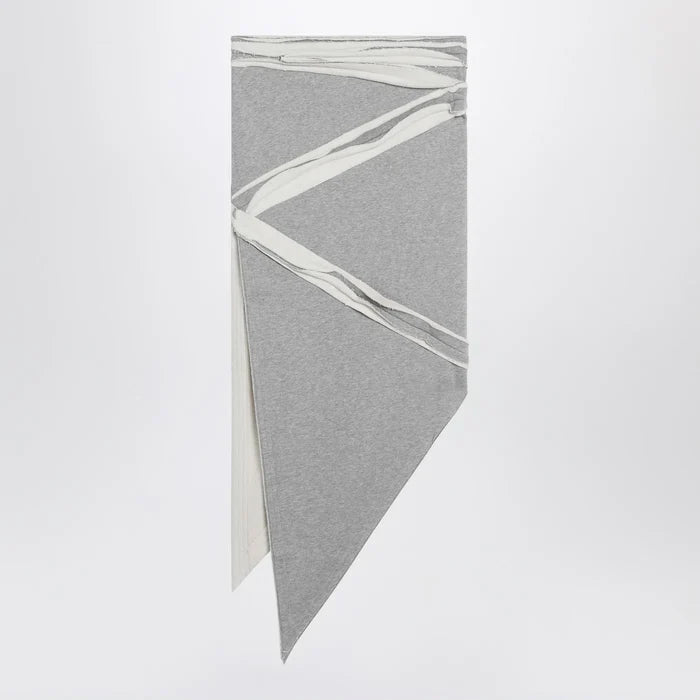 The Attico - Asymmetric grey mélange cotton skirt