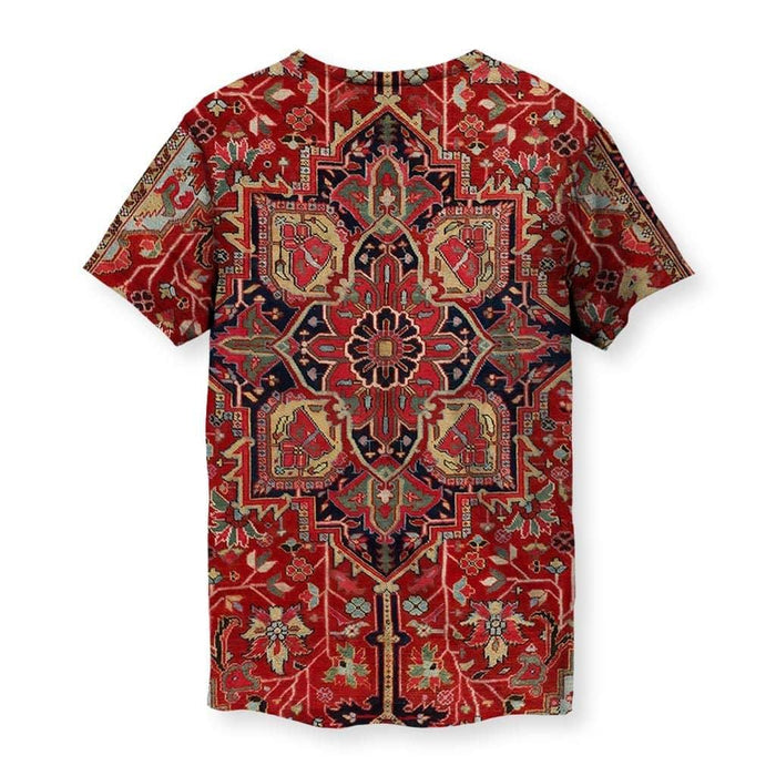 The Dudes Rug T-Shirt in Room-Tying Rust. OEKO-TEX® 100, REACH Compliant, Zero-Wastewater Printing.