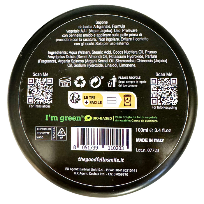 The Goodfellas' Smile Sea Citrus Shaving Soap (Vegetable Base)