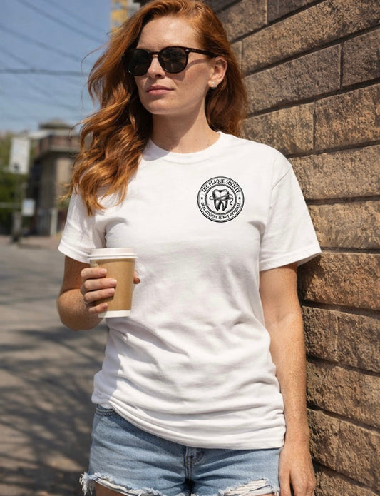 The Plaque Society — Emblem Tee