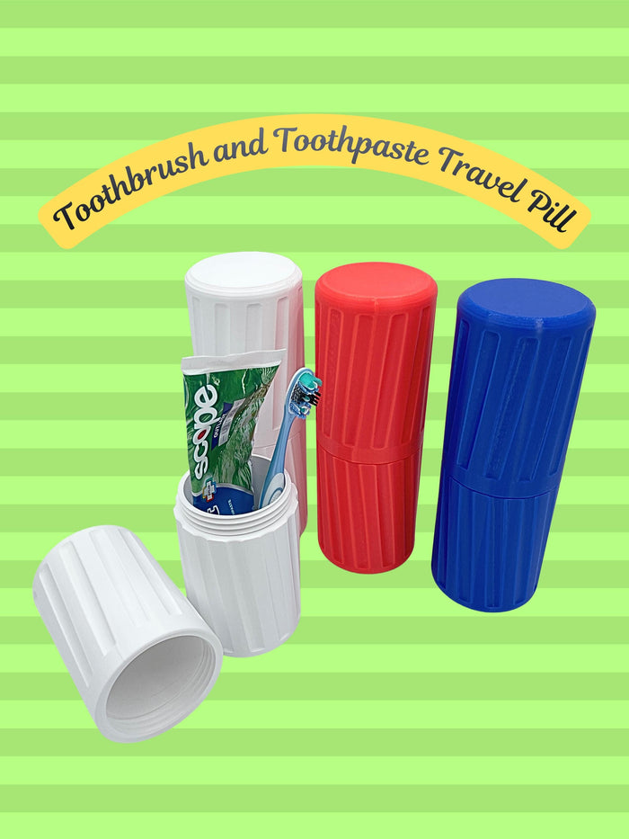 Toothbrush and Toothpaste Travel Pill