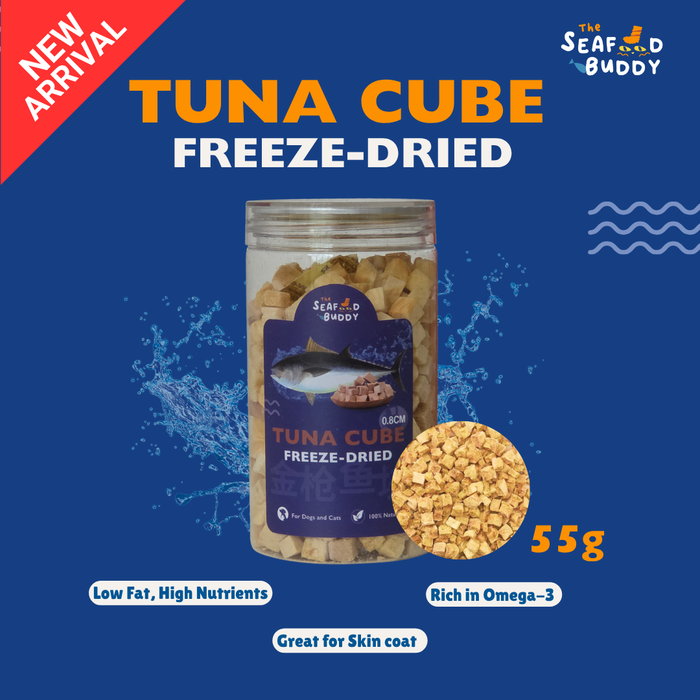 Tuna 0.8cm Cubes | Lean Protein for Strong Muscles & Healthy Body | Cat & Dog