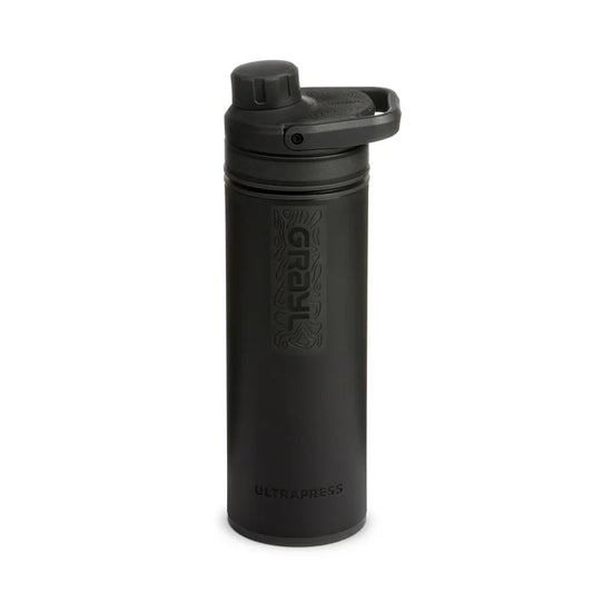בקבוק טיהור מים Grayl Ultrapress, קומפקטי לטיולים, מסנן 99.99% וירוסים.