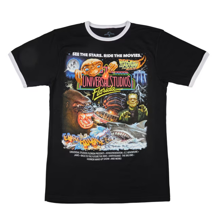 Universal Studios Retro Marquee Adult Ringer T-Shirt