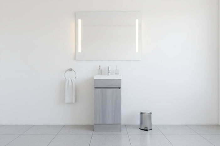 Vanity - Misty Series 400mm White/ Grain wood/Grey