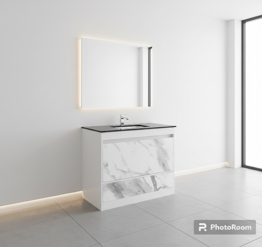 Vanity 1200mm- White Marble Pattern With Engineering Stone