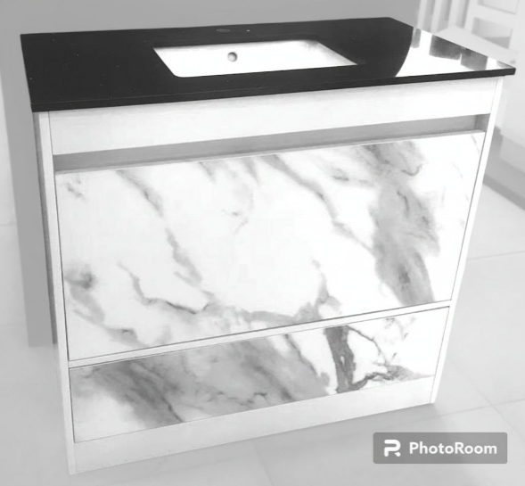 Vanity 1200mm- White Marble Pattern With Engineering Stone