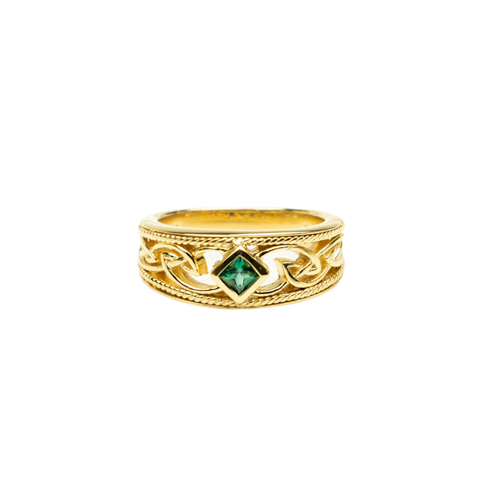 Vermeil Lab Grown Emerald Window To The Soul Ring