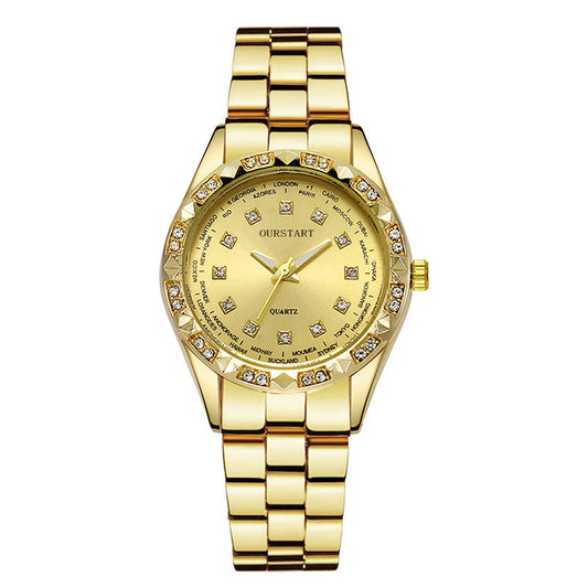 W4076 - Korean Rhinestone Quartz Women's Watch