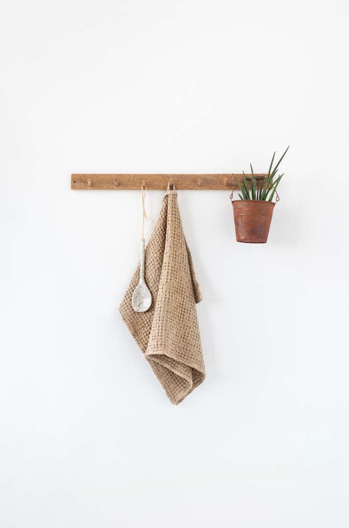 Waffle kitchen towel | Tea towel | Dish towel: Beige