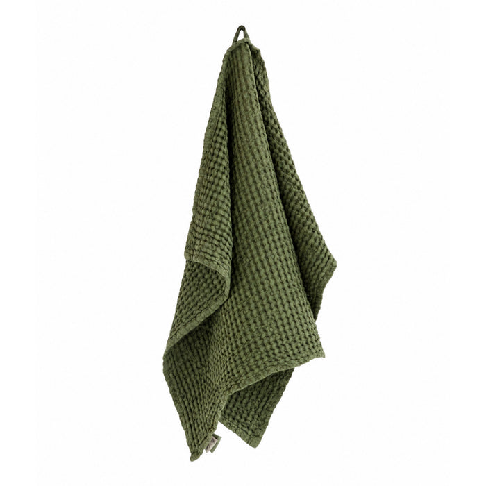 Waffle kitchen towel | Tea towel | Dish towel: Forest Green