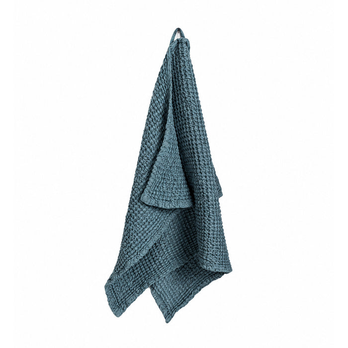 Waffle kitchen towel | Tea towel | Dish towel: Grey blue