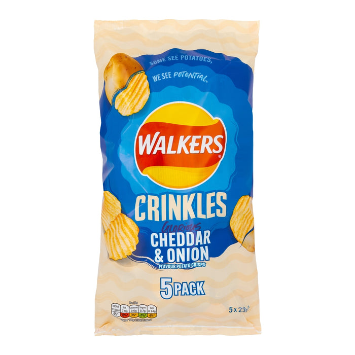 Walkers Crinkles Cheddar And Onion -  5 Pack 503321