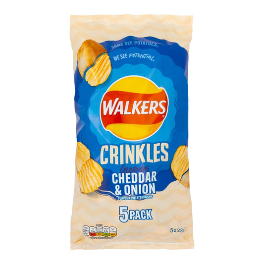 Walkers Crinkles Cheddar And Onion -  5 Pack 503321