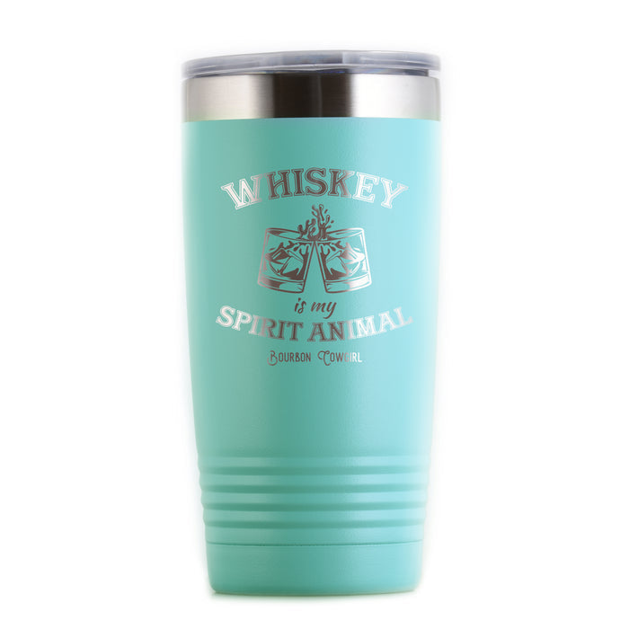 Teal Whiskey Spirit Animal Tumbler