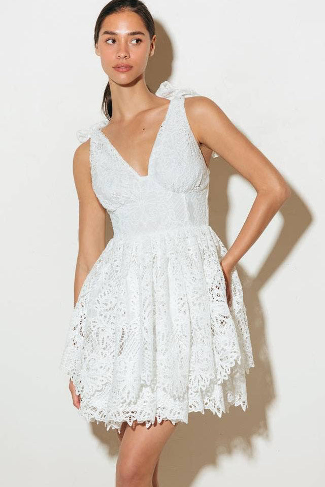 White Mini Dress for Bridal Shower or Bachelorette