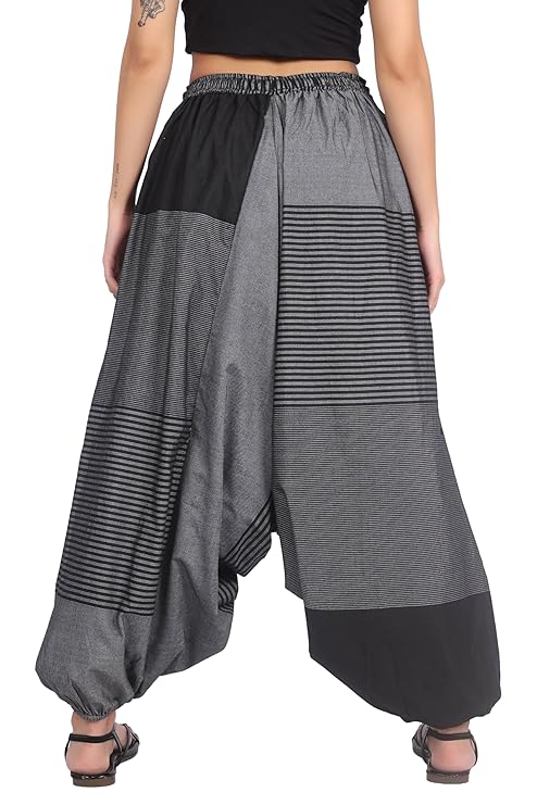Whitewhale Mens & Women Cotton Aladdin Loose Baggy Boho Hippie Harem Pants