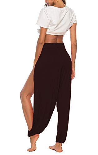 Whitewhale Women's Loose Fit Side Slit Harem Pants