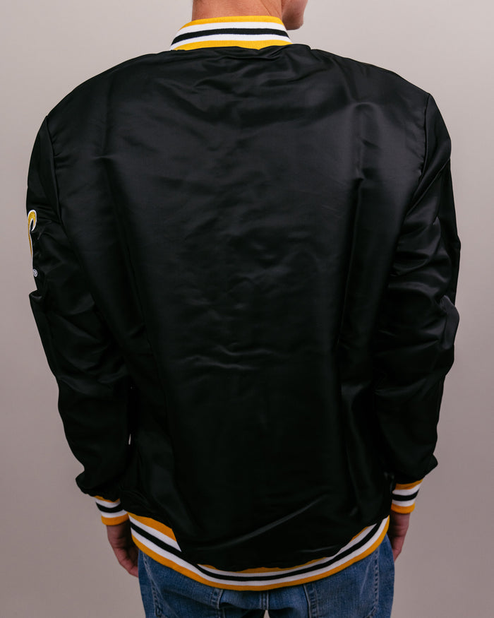 Black Wichita State Shockers Vintage Varsity Jacket Back