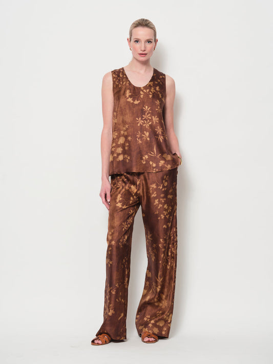 Wide Silk Trousers
