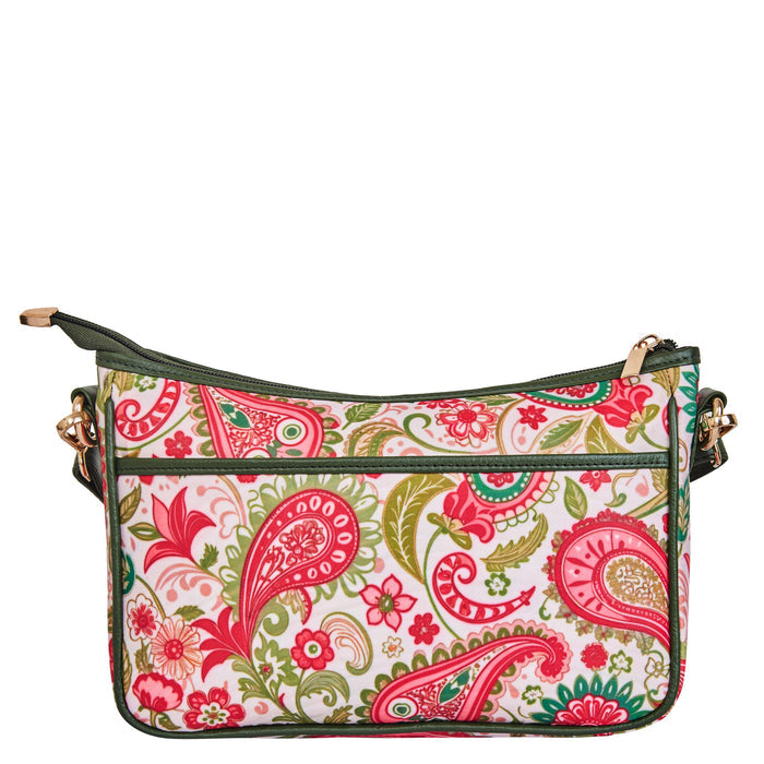 Women's paisley crossbody hobo sling bag for work, travel, and daily use-back view