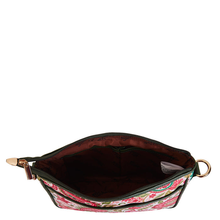 Women's paisley crossbody hobo sling bag for work, travel, and daily use-interior view