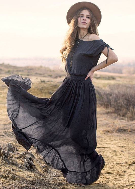 Women's Gia Dress in Charcoal by Joyfolie