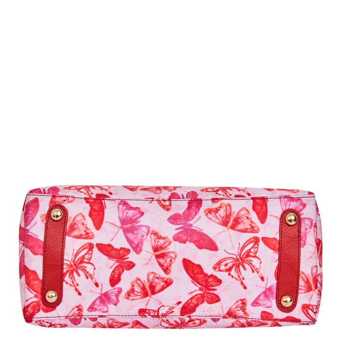 Women's butterfly top handle satchel crossbody bag for work, travel, and daily use-bottom view