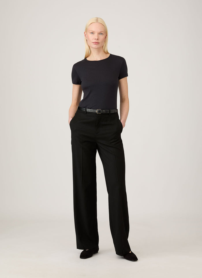 Women's Sea Island Cotton T-shirt in Black